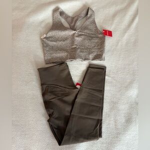 NWT SPANX Brown Workout Set